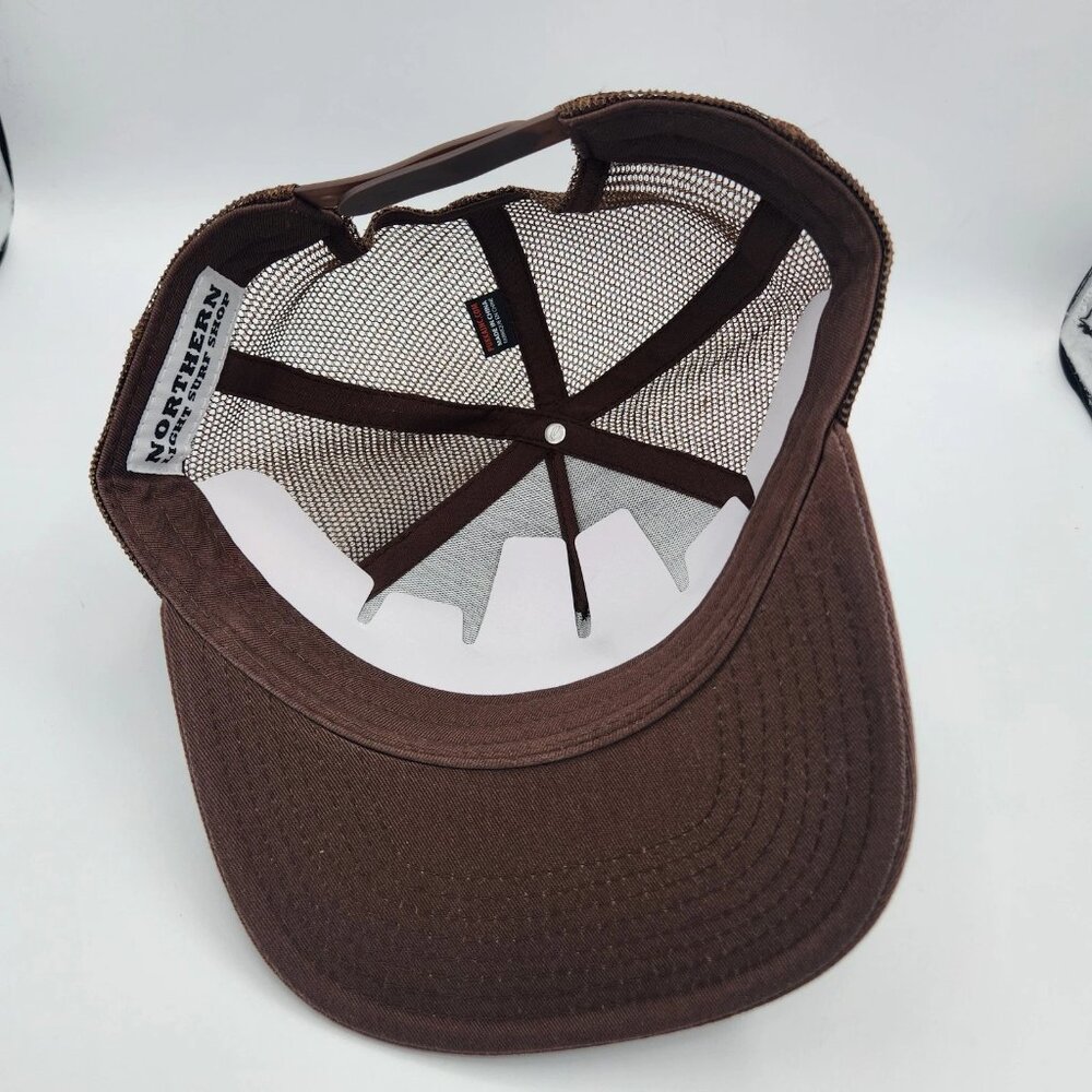 Northern Light Surf Shop Hat Cap Snap Back Mens One Size Brown Trucker Mesh NWOT - Picture 5 of 6